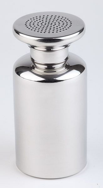 Salière APS, Ø 8 cm, hauteur : 17 cm, inox, avec bouchon à vis, 00772