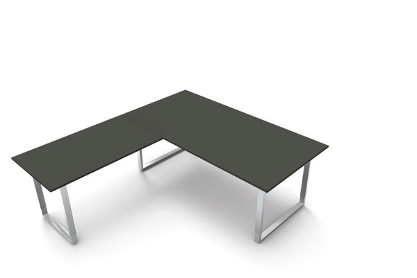 Kerkmann bureau réglable en hauteur extra large / table de réunion L 2000 x P 1000 x H 680-820 mm, couleur : anthracite, 11438713