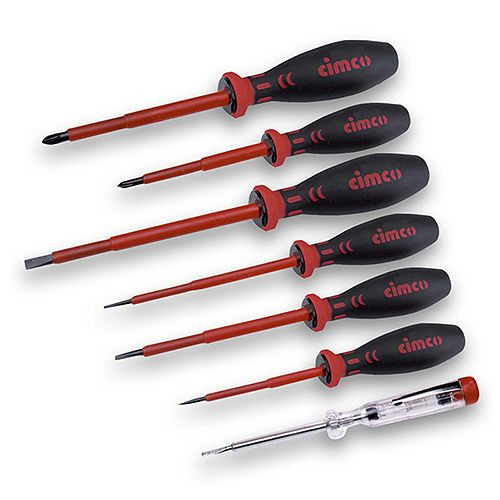 Assortiment de tournevis d'électricien Cimco 7 pièces, 390528