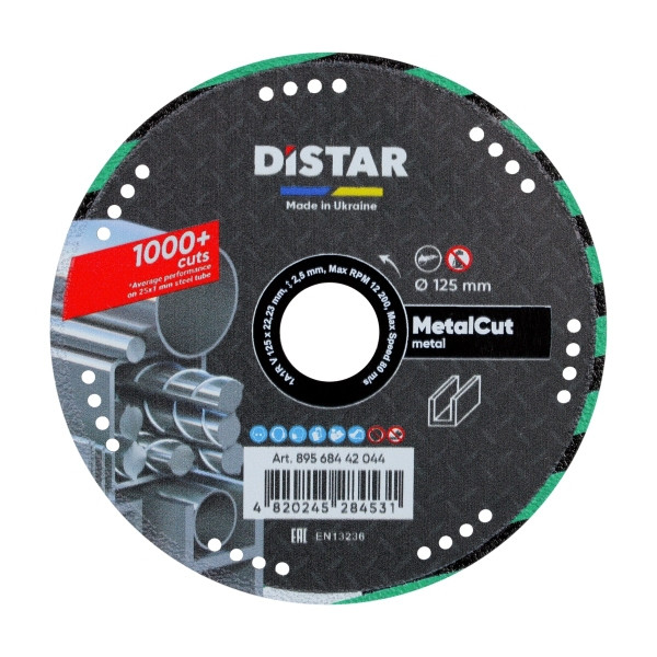 Disque à tronçonner diamanté Distar 1A1R V 125 Metal CUT, 89568442044