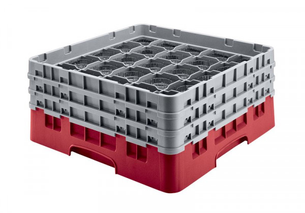 Panier de lavage Cambro 36 compartiments Camrack® 15,5 cm rouge, paquet de 4, 36S534163