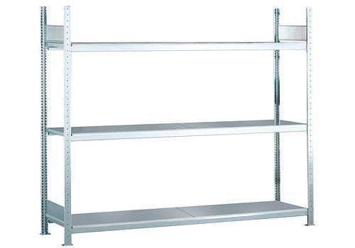 Rayonnage grande portée Schulte avec tablettes en acier, champ de base, 3 niveaux de rangement, largeur des compartiments 2000 mm, 2060 x 536 x 2000 mm, 278886