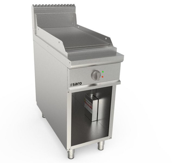 Plaque de cuisson électrique Saro support large 400 mm rainuré LQ, 423-8730