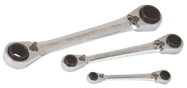 Projahn GearTech 4 en 1 jeu de clés à double anneau 3 pièces, 8-10 + 12-13 et 9-11 + 14-15 u, 3463
