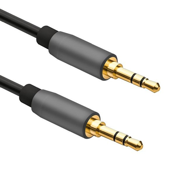 Câble de connexion Helos, fiche jack 3,5 mm/fiche 3 broches, PREMIUM, 0,5 m, noir, 288703