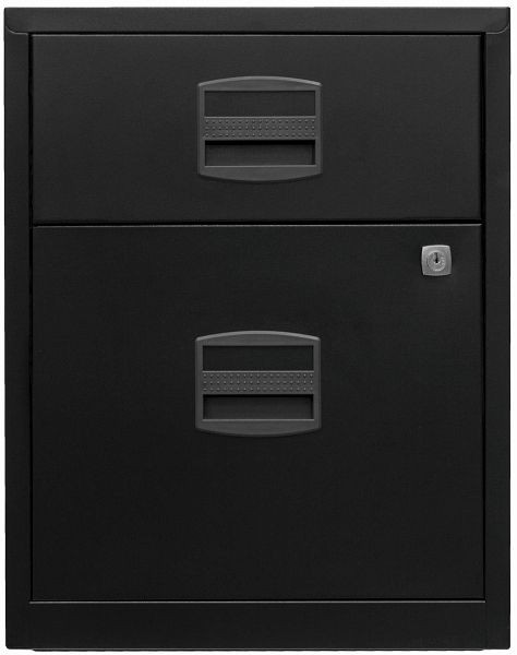 armoire latérale mobile PFA, 1 tiroir universel, 1 tiroir HR, noir, PFAM1S1F633