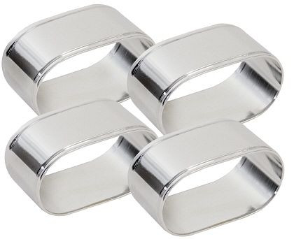 Ronds de serviette Contacto, ovales, lot de 4, 4456/004