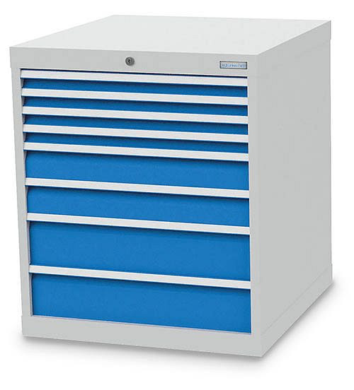 Armoire à tiroirs Bedrunka+Hirth, profondeur 736 mm, R 24-24, nombre de tiroirs : 8, 705 x 736 x 819 mm, hauteur de façade en mm : 4x50, 2x100, 2x150, 780/4220V10