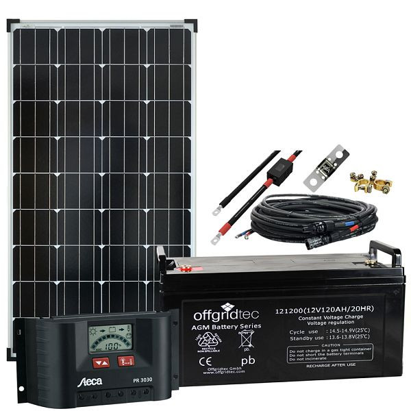 Système solaire Offgridtec 130 watts BIG-L 130W 122Ah 12V système complet, 4-01-005305