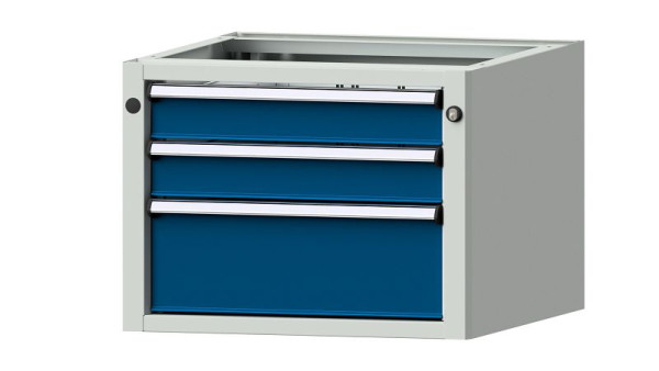 Armoire de base pour établis ANKE, modèle 1205 V, 570 x 615 x 420 mm, RAL 7035/5010, 402.019