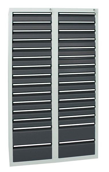 armoire à tiroirs émoussés série STS 410, RAL 7035/7016, 30 tiroirs (26x100, 4x200 mm), 7104771