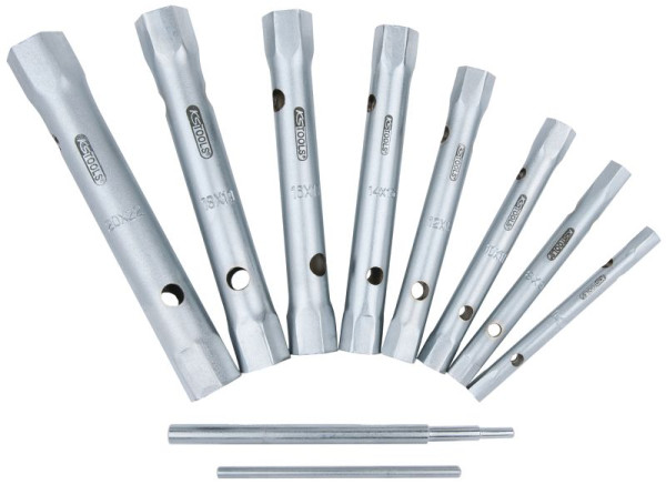 Jeu de clés à douille pour tuyaux KS Tools, 10 pièces, 6x7-20x22mm, 518.0900