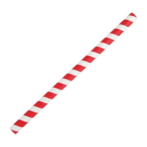 Papier paille à boire Fiesta Green Smoothie rayé rouge 21cm, UE: 250 pièces, FB147