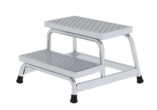Plate-forme de travail Krause en aluminium, 2 marches, avec protection antidérapante R 13, 274494