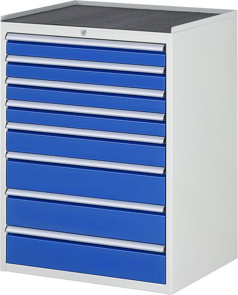 Armoire à tiroirs RAU série 7000, support métallique, 8 x tiroirs taille XL 4xH90, 1xH120, 3xH150 mm, 770x1035x650 mm, 03-XL7.8A-MT.11