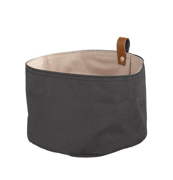 Sac à pain APS, Ø 20 cm, hauteur : 13,5 cm, Tetron, beige, gris foncé, lavable en machine jusqu'à 30 degrés, 30346