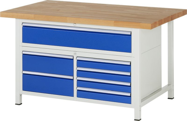 Etabli RAU série 8000 - modèle 8921, L1500 x P900 x H840 mm, base système L1235 x P850 x H800 mm, 03-8921A2-159B4S.11