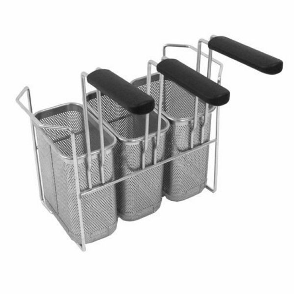 Mareno MO-700 panier à pâtes lot de 3 avec support, 170.485