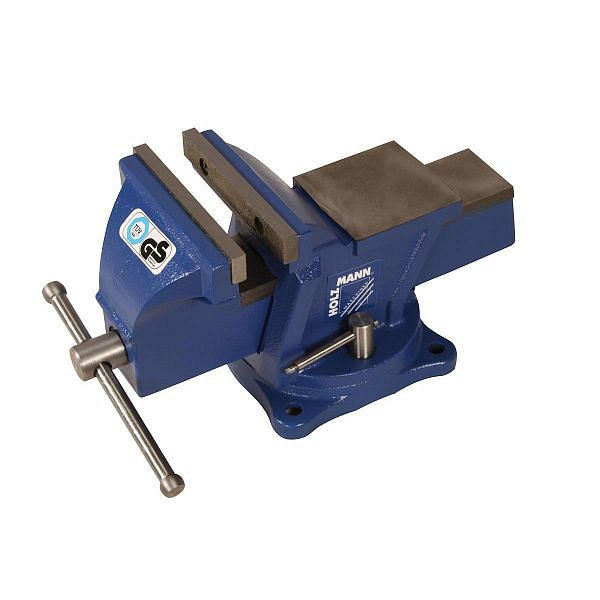 Étau d'établi Holzmann avec plateau rotatif, largeur de mâchoire : 125 mm, WBS125N