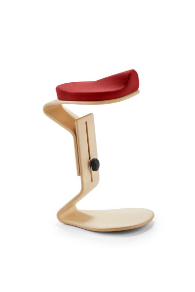 Tabouret NEST NATURE prêt avec siège 3D/confort, rouge, 1189_96_30311