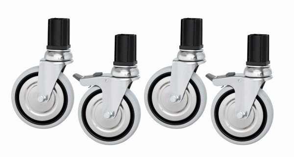 Roulettes pivotantes Bartscher 4A pour tables de travail, 308243