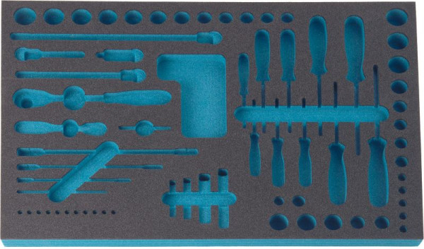 Insert en mousse souple Hazet à 2 composants, pour 163-53/75, dimensions / longueur : 519 mm x 342 mm, 163-53L