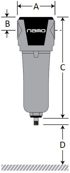 Séparateur d'eau nano centrifuge BSPP 3" débit : 2549 Nm³/h, NFB 1500 WS