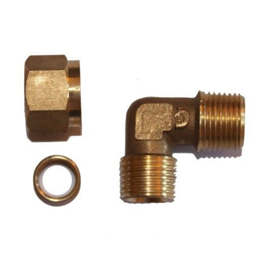 Support d'angle AEROTEC 3/8 pouce AG - tuyau 10,2 mm - 90 degrés - avec bague de serrage, 9053159