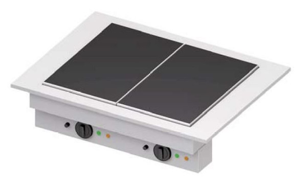 Plaque vitrocéramique Stalgast "Drop-In" 3xGN 1/1 1155x620x270 mm couvercle inox, DI11108
