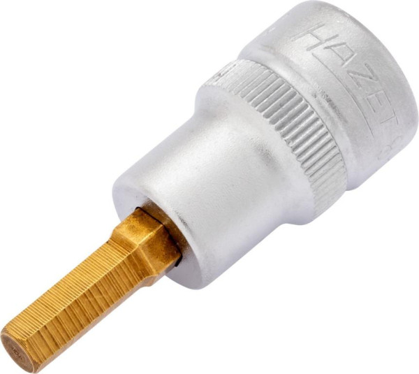 Douille tournevis Hazet, carré creux 10 mm, profil six pans creux, 5 mm, extra court avec moletage, 8801K-5