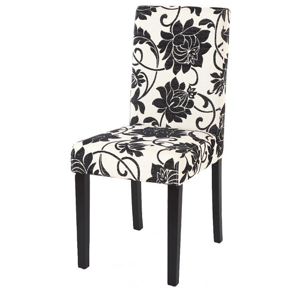 Ensemble de 2 chaises de salle à manger Mendler, chaises de cuisine, Littau, textile, jacquard, pieds foncés, 18715
