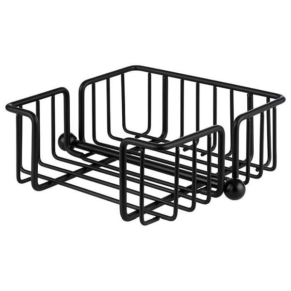 APS Porte-serviettes -URBAN-, 19 x 19 cm, hauteur : 7,5 cm, métal, noir, pour environ 50 serviettes, poids compris, 11770