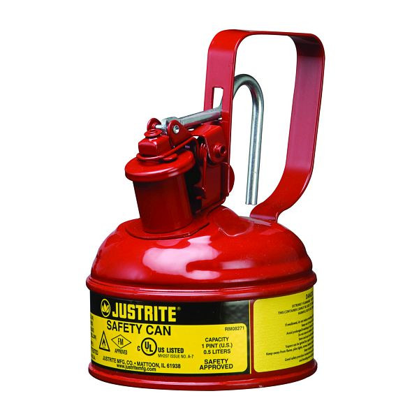 Conteneur de sécurité Justrite Type I 1001, 17,1 cm x 17,1 cm, rouge, JCN10001RD