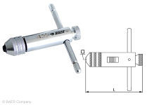 BAER porte-outil court avec cliquet M 3-10 / 1/8-3/8, 491625001