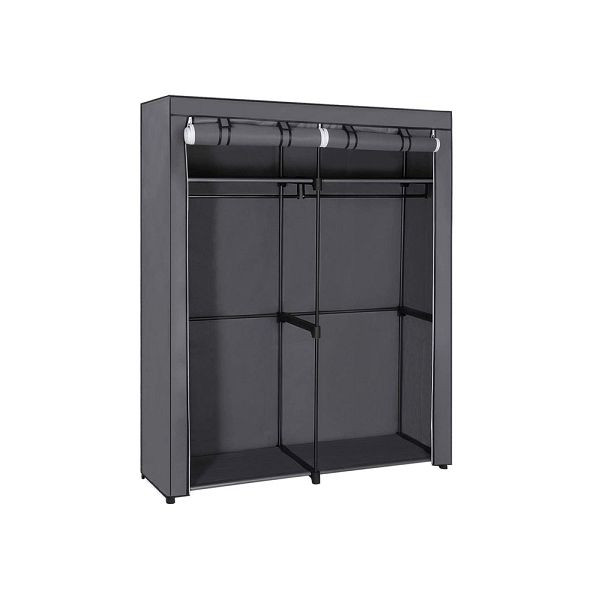 SONGMICS armoire en tissu avec tringles à vêtements gris, RYG02GY