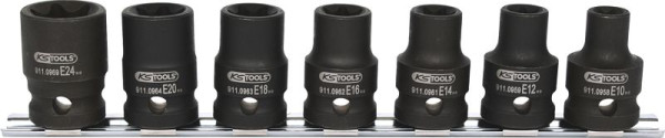 KS Tools Jeu de douilles Torx E-power 1/2", 7 pièces, E10-E24, 515.1106