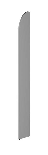 Kerkmann panneau d'extrémité DANTE 2250 mm avec panneau arrière, gris clair, 50992811