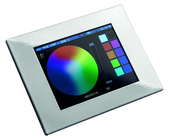 rutec Projekt LCD RGB DMX écran tactile intégré écran tactile DMX avec cadre blanc, PHH457