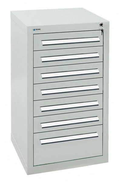 armoire à tiroirs émoussés série T-100/35-1, RAL 7035/7035, 7 tiroirs (6x100, 1x200mm), 8151207