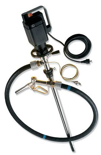 Pompe vide-fût électrique DENIOS pour solvants, 1200 mm TT avec vidange résiduelle, antidéflagrante, 172-104