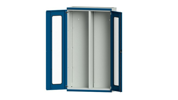 Etablis ANKE, armoire pour charges lourdes, modèle 200, 1085 x 400 x 1950 mm, zone de visualisation en plexiglas, RAL 7035/5010, 620.209