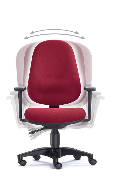 SITWELL LADY SWING, bordeaux, chaise de bureau sans accoudoirs, FM-69.100-M-80-104-00-44-10