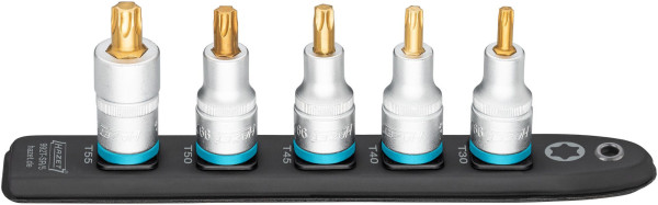 Hazet SmartRail, carré, creux 12,5 mm (1/2 pouce), profil intérieur TORX®, nombre d'outils : 5, 992T-SR/5