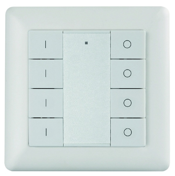 rutec Projekt bouton mural sans fil 4 canaux 4 ZONES monochrome, PHZ574