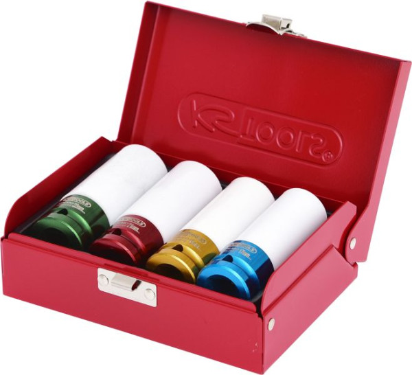 KS Tools Jeu de douilles à chocs pour jante en aluminium 1/2", 4 pièces, 515.1006