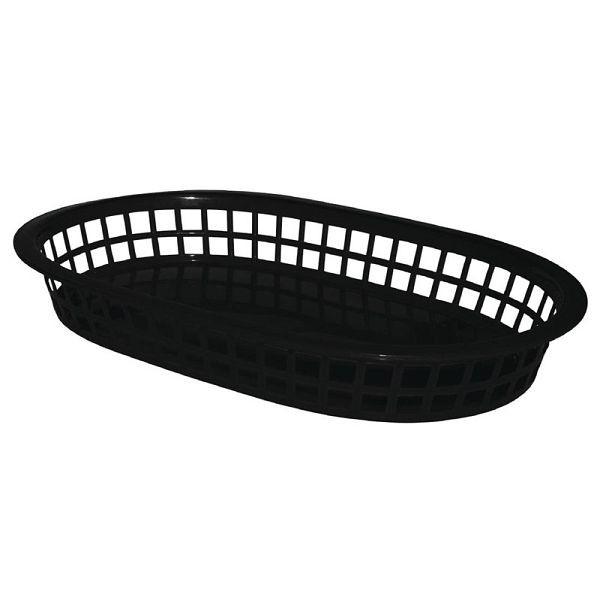 OLYMPIA paniers de service ovales, plastique noir, UE: 6 pièces, GH969