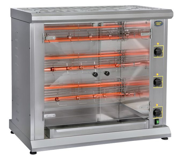ROLLER GRILL Gril à poulet électrique avec 3 brochettes, RBE120Q