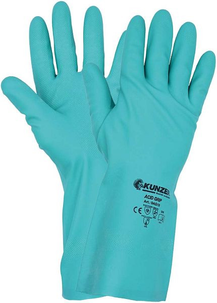 Kunzer ACID GRIP - taille : gants de travail unis, paquet de 12 paires, 9AG10