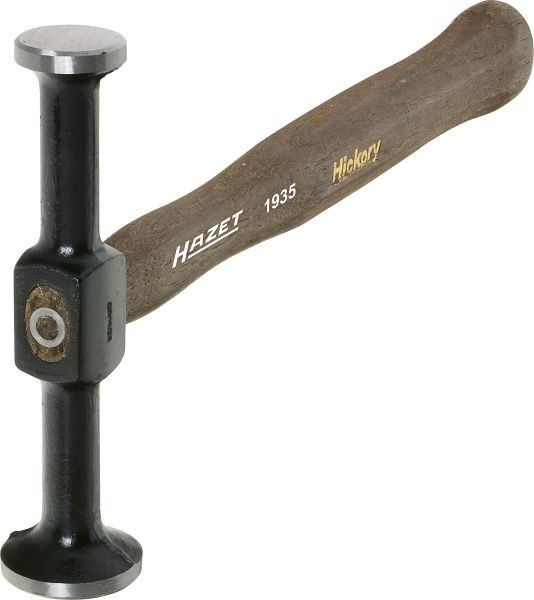 Marteau de débosselage Hazet, marteau de débosselage et de finition, 154 mm, 2 tailles différentes, faces rondes, manche HICKORY, 1935