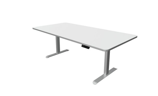 Table assis/debout Kerkmann, Move 3 Premium, L 2000 x P 1000 mm, réglable en hauteur électriquement de 720 à 1210 mm, blanc, 10331710